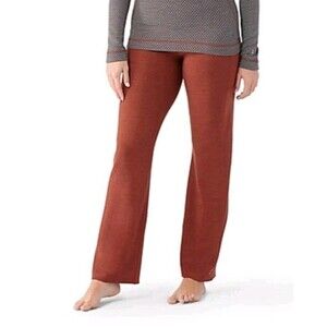 Smartwool Merino Sport Straight Leg Pants Brown Women's Sz S Pocket Activewear
